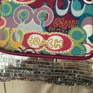 Coach Red and Blue Cosmetic Bag Vibrant Accessories
